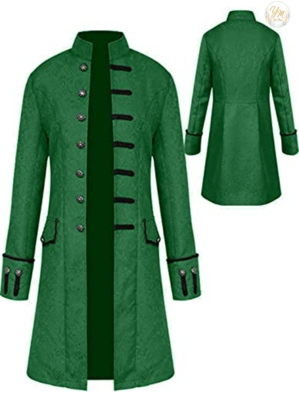 Men's Steampunk Jacket Embroidered Victorian Tailcoat Gothic Cosplay